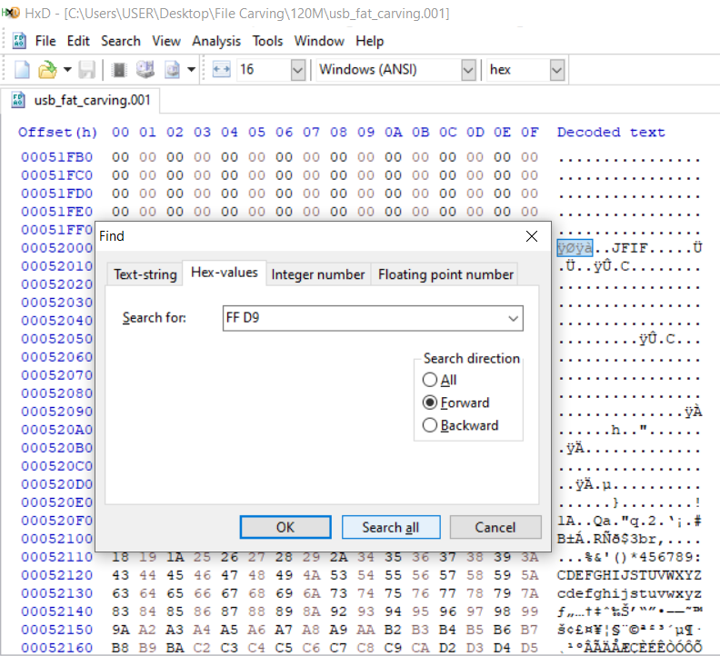 Mencari trailer hex FF D9